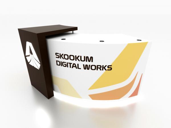 MOD-1585 Custom Trade Show Curved Reception Counter -- Image 3